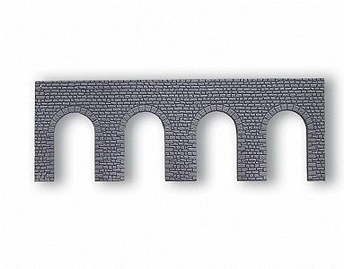 Styro-Flex Walls & Tunnel Portals -- Open Round-Arch Arcade Wall (gray) 13-25/32 x 4-15/16"  35 x 12.5cm