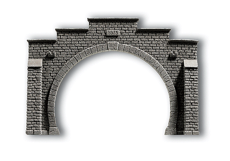 Profi-Plus Scenic Components -- Tunnel Portal Double-Track (gray) 8-1/4 x 5-11/16"  21 x 14.5cm