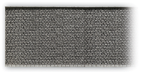 Profi-Plus Scenic Components -- Wall (gray brick) 13-3/16 x 4-59/64"  33.5 x 12.5cm