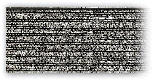 Profi-Plus Scenic Components -- Wall (gray brick) 13-3/16 x 4-59/64"  33.5 x 12.5cm