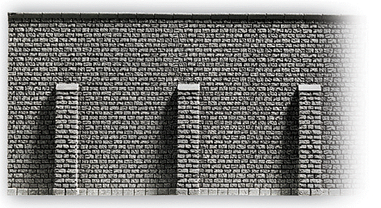 Profi-Plus Scenic Components -- Retaining Wall (gray brick) 13-3/16 x 4-59/64"  33.5 x 12.5cm