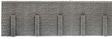 Profi-Plus Scenic Components -- Retaining Wall, Extra Long (gray brick) 26-3/8 x 5-1/8"  67 x 12.5cm