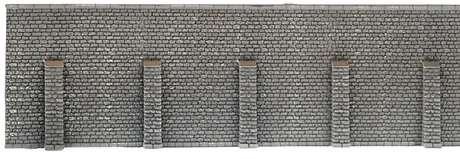 Profi-Plus Scenic Components -- Retaining Wall, Extra Long (gray brick) 26-3/8 x 5-1/8"  67 x 12.5cm