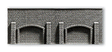 Profi-Plus Scenic Components -- Arcade Wall (gray brick) 13-3/16 x 4 59/64"  33.5 x 12.5cm