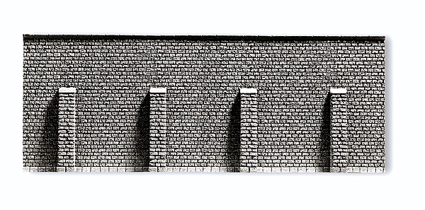 Profi-Plus Scenic Components -- Arcade Wall, Extra Long (gray) 26-3/8 x 5-1/8"  67 x 12.5cm