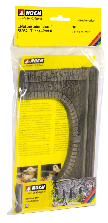 Natural-Stone Tunnel Portal -- Double-Track 8-11/16 x 5-1/8"  22 x 13cm-2