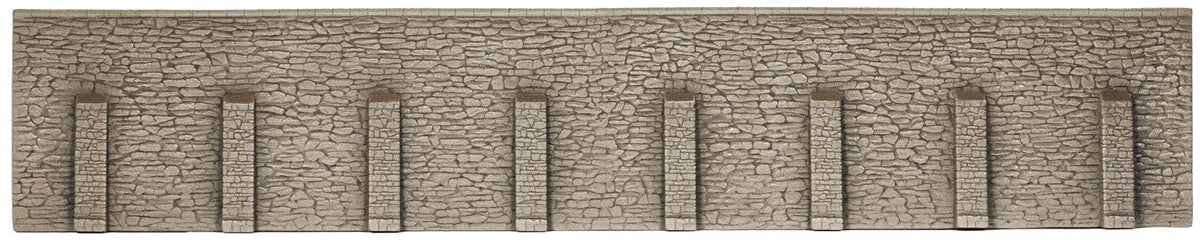 Natural-Stone Retaining Wall with Buttresses -- Extra Long - 26-1/8 x 4-7/8"  66.4 x 12.3cm