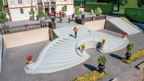 Curved Open-Air Staircase -- 8-1/16 x 3-15/16 x 1-3/16"  20.5 x 10 x 3cm