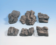 Molded Foam Rock Pieces -- Sandstone pkg(6)