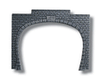 Double Track Tunnel Portal -- Cut Stone - Tan