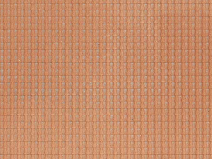 Structured Flexible 3-D Texture Sheet -- Red Pantile 11 x 3-15/16"  28 x 10cm