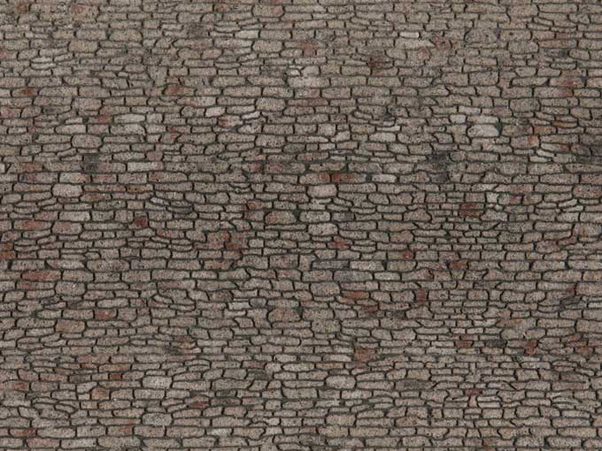 Structured Flexible 3-D Texture Sheet -- Quarrystone Wall 11 x 3-15/16"  28 x 10cm