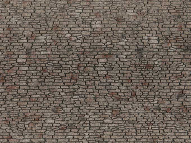Structured Flexible 3-D Texture Sheet -- Quarrystone Wall 11 x 3-15/16"  28 x 10cm