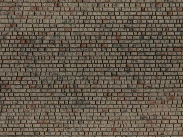 Structured Flexible 3-D Texture Sheet -- Ashlar Masonry Wall 11 x 3-15/16"  28 x 10cm