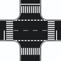 Flexible Pavement Sheet - 8-5/8 x 8-5/8"  22 x 22cm -- Crossing (Asphalt)