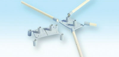 Terra-Form Landscape Base Pillar Plates w/Rod Holders -- pkg(16)