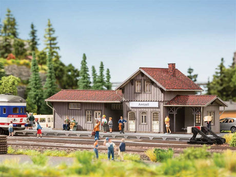 Amtzell Train Station -- Laser-Cut Kit - 4-11/16 x 1-7/8 x 1-3/4" 11.9 x 4.7 x 4.4cm-1