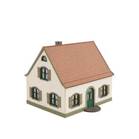 Small Stucco Single-Family House -- Laser-Cut Kit - 2-1/4 x 2-1/4 x 1-13/16" 5.8 x 5.8 x 4.6cm