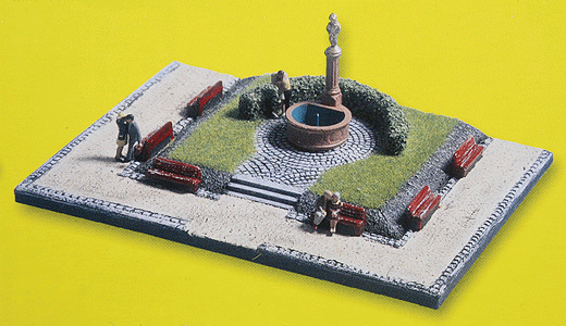 All-In-Diorama Set w/Figures & Accessories -- City Park 6-11/16 x 4-3/4 x 11/16"  17 x 12 x 1.8cm