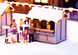Christmas Market Stall w/Led Lights - Kit -- 1-1/2 x 1-1/16 x 1-5/16" 3.8 x 2.7 x 3.4cm