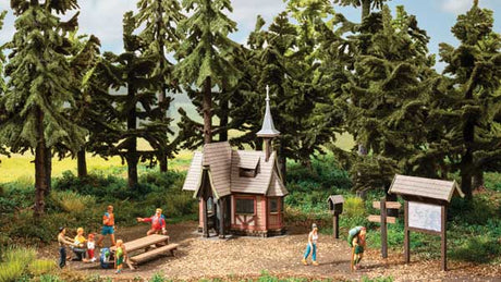 Hiking to the Witch's House -- 8 Figures, Wayside Shrine & Witch House Laser-Cut Kits, Sign/Map Board-1
