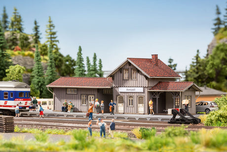 Amtzell Train Station -- Laser-Cut Card Kit - 8-5/8 x 3-3/ x 3-1/8"  21.9 x 8.6 x 8cm-3
