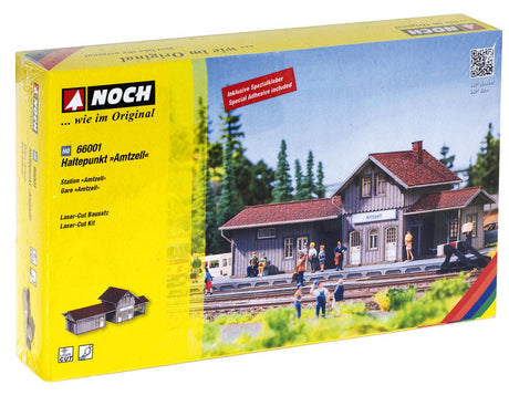 Amtzell Train Station -- Laser-Cut Card Kit - 8-5/8 x 3-3/ x 3-1/8"  21.9 x 8.6 x 8cm-4