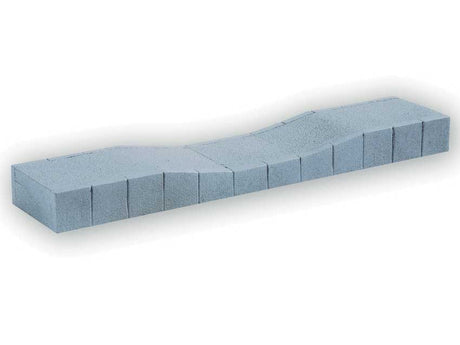 Hard-Foam Train Station Platform Straight Section with Pedestrian Ramp -- Fits Marklin C-Track - 7-1/16 x 1-1/2 x 9/16"  18 x 3.8 x 1.5cm