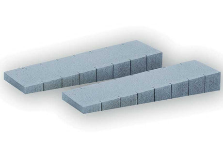 Hard-Foam Train Station Platform Straight End Ramps -- Fits Marklin C-Track - 4-1/2 x 1-1/2 x 9/16"  12 x 3.8 x 1.5cm