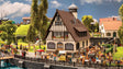 Half-Timber Tavern with Beer Garden -- Laser-Cut Kit - 7-7/16 x 6-3/4 x 7-1/4"  18.9 x 17.2 x 18.5cm