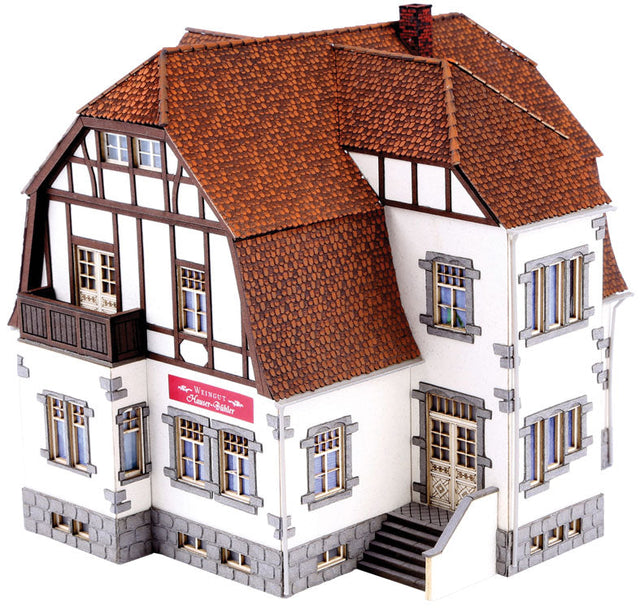 Hauser-Buhler Winery & Servants' House -- Laser-Cut Kit - Winery: 5-13/16 x 5-3/8 x 5-1/8"  14.8 x 13.7 x 3cm-1