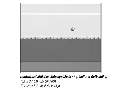 Agricultural Outbuilding -- Laser-Cut Card Kit - 4 x 3-7/16 x 2-9/16" 10.1 x 8.7 x 6.5cm-3