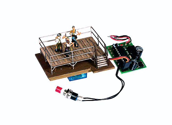 Animated Dance Floor - Kit  (Laser-Cut Wood) -- Includes Motor, Pushbutton Control, Preinstalled DCC Decoder, 3 Dancing Coup
