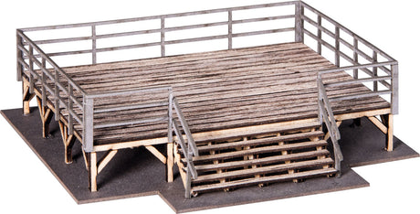 Festival Stage Platform w/German Band & Micro Sound Unit -- Laser-Cut Kit - 3-9/16 x 3-1/4 x 1"  9 x 8.3 x 2.6cm