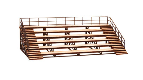 Grandstand Bleachers -- Laser-Cut Kit - 5-1/4 x 2-11/16 x 1-3/4"  13.4 x 6.9 x 4.4cm-1