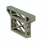 Steel Truss Bridge Pier - Kit (Laser-Cut Card) -- 7-1/16" 18cm Long; Abutments: 3-3/4"  7.2cm Tall