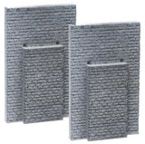 Cut-Stone Bridge Abutments - Laser-Cut Hard Foam -- 5-1/16"  12.8cm Tall-1