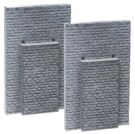 Cut-Stone Bridge Abutments - Laser-Cut Hard Foam -- 5-1/16"  12.8cm Tall-1