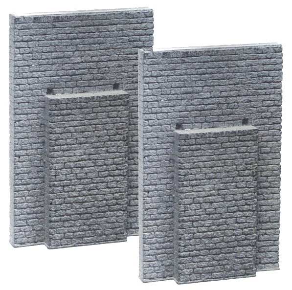 Cut-Stone Bridge Abutments - Laser-Cut Hard Foam -- 5-1/16"  12.8cm Tall-1