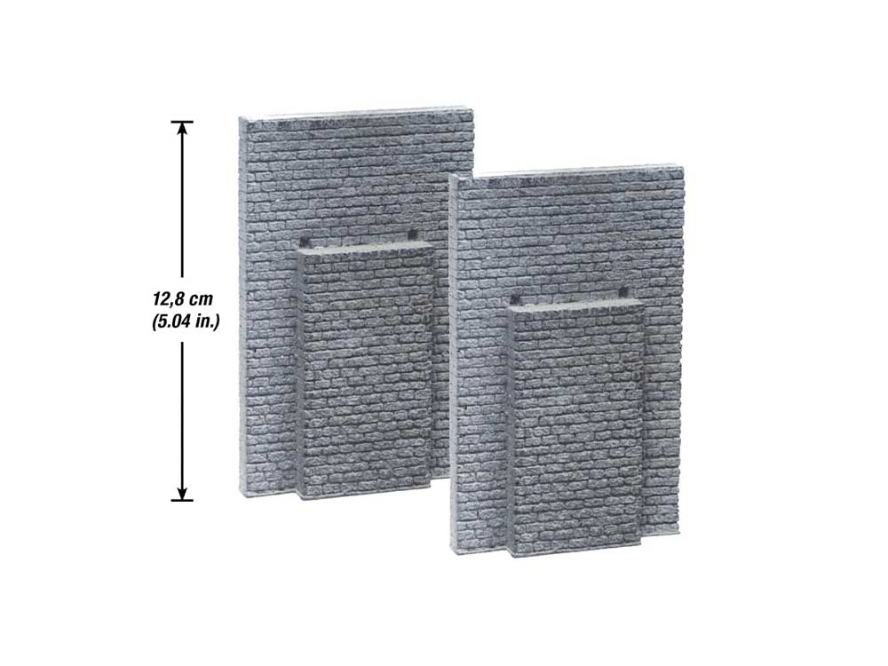 Cut-Stone Bridge Abutments - Laser-Cut Hard Foam -- 5-1/16"  12.8cm Tall-2