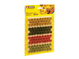 Grass Tufts XL -- Dark Green, Dark Green, Red, Yellow 3/8" 9mm Fibers pkg(104)