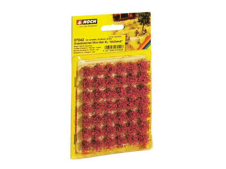 Grass Tufts XL -- Blooming Red Flowers 3/8" 9mm Fiber Tufts pkg(42)