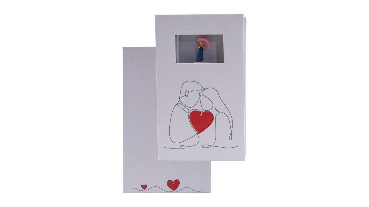 With Love Gift Box -- Decorative Box with Woman Blowing Kiss Figure-1