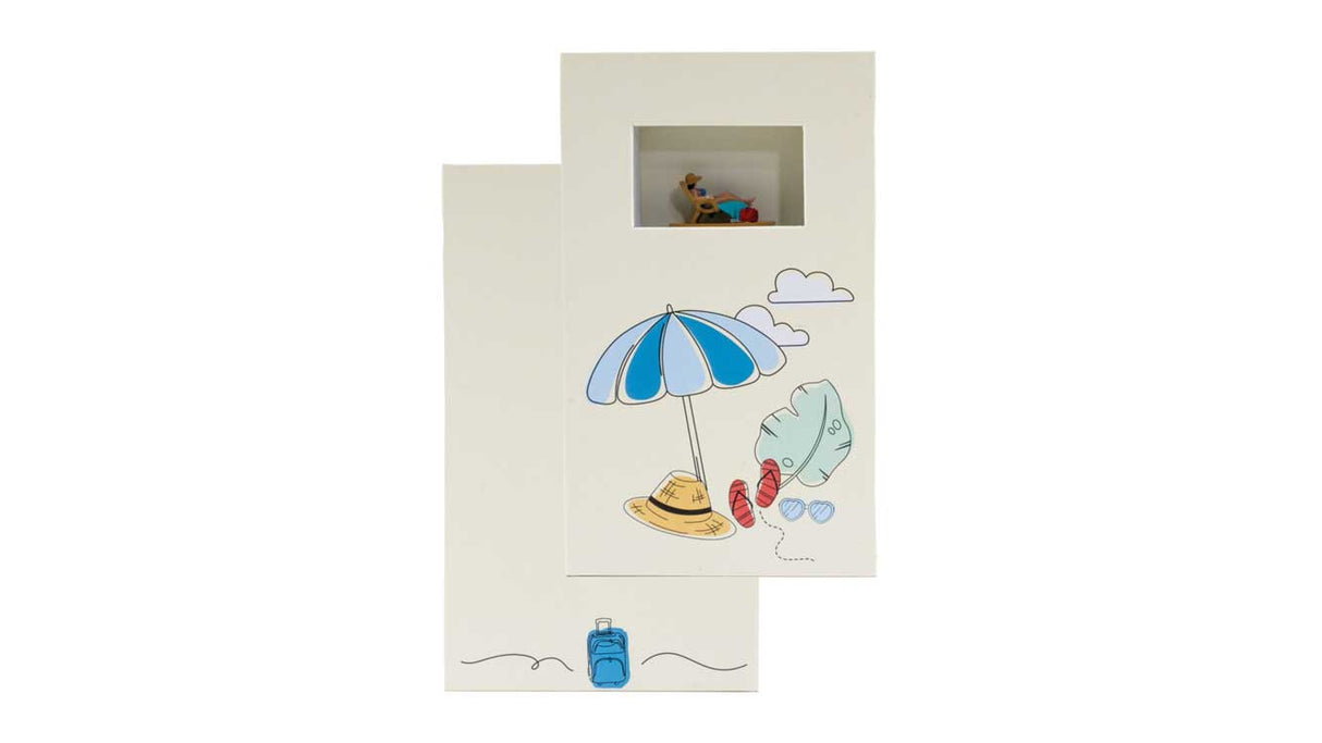 Vacation Gift Box -- Decorative Box with Lady on Chaise Lounge Figure-1