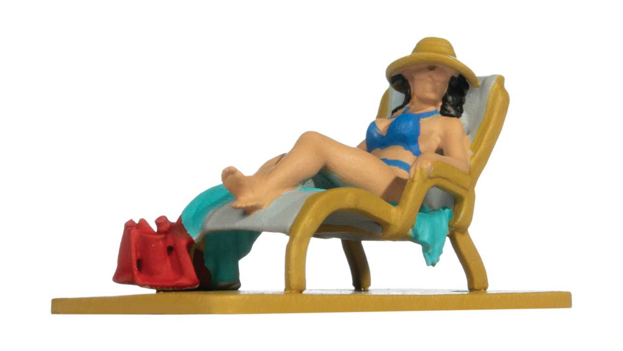 Vacation Gift Box -- Decorative Box with Lady on Chaise Lounge Figure-2