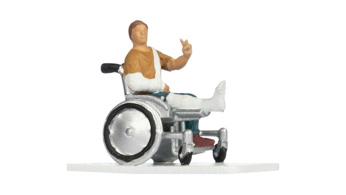 Get Well Soon Gift Box -- Decorative Box with Man in Wheelchair Figure-2