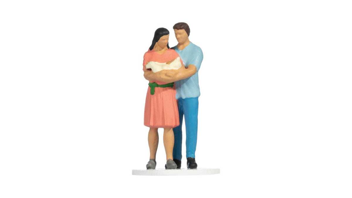 Congratulations on your Baby Gift Box -- Decorative Box with Couple Holding Baby Figures-2