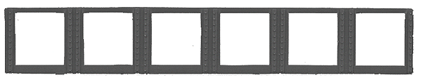 Car Window Sets (Plastic) -- Single Coach Windows pkg(3)