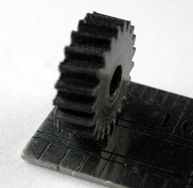 Reverse Worm Gear -- Delrin - 0.4mod x 21 Teeth x 9.2mm OD x 0.118" Face x 2.45mm Bore
