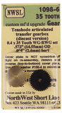 Gearset -- WG-RWG Tenshodo 1970-1080? Articulated xfer Gears Regear